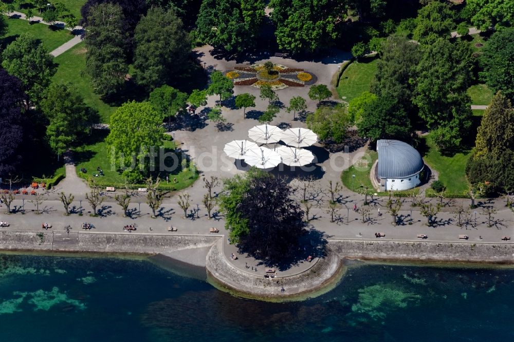 Konstanz aus der Vogelperspektive: Parkanlage Stadtgarten in Konstanz im Bundesland Baden-Württemberg, Deutschland