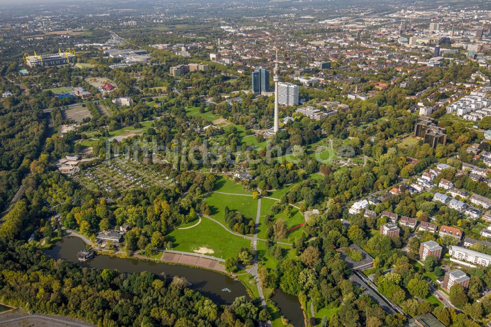 Luftaufnahme Dortmund - Parkanlage Westfalenpark in Dortmund im Bundesland Nordrhein-Westfalen, Deutschland