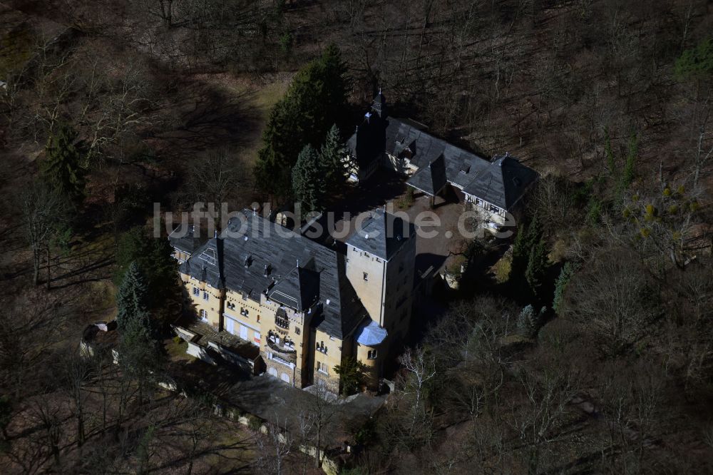 Kleinmachnow von oben - Parkanlagen des Gutshauses Hakeburg in Kleinmachnow im Bundesland Brandenburg, Deutschland