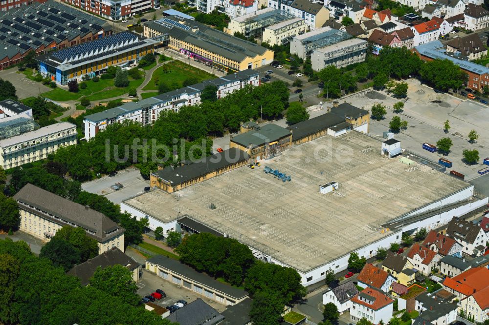 Luftaufnahme Bielefeld - Parkdeck auf dem Einkaufszentrum in Bielefeld im Bundesland Nordrhein-Westfalen, Deutschland