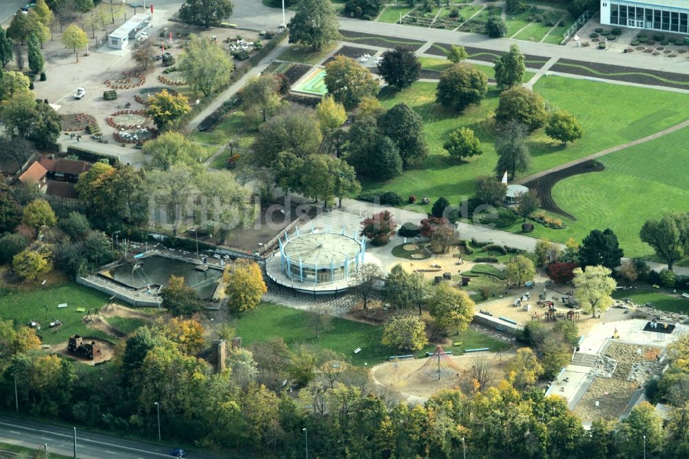 Erfurt aus der Vogelperspektive: Parkgelände des egapark Erfurt im Bundesland Thüringen