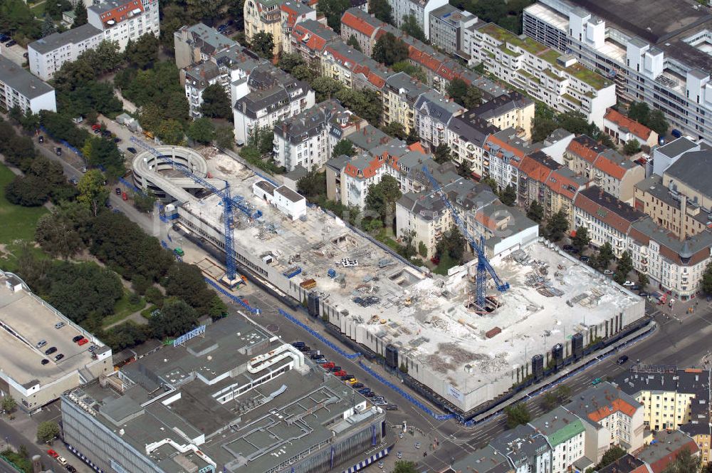 Luftaufnahme Berlin - Parkhaus über dem Karstadt Warenhaus Schloßstraße Berlin-Steglitz