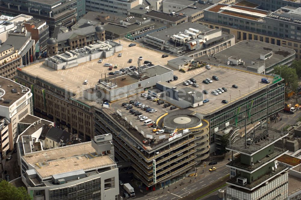 Köln aus der Vogelperspektive: Parkhaus Kaufhof Cäcilienstraße