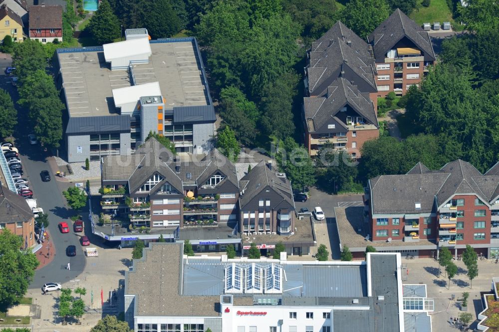 Luftaufnahme Kamen - Parkhaus an der Kämerstraße Ecke Nordenmauer in der Innenstadt von Kamen im Bundesland Nordrhein-Westfalen