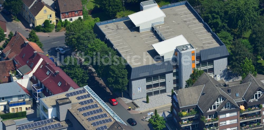 Kamen aus der Vogelperspektive: Parkhaus an der Kämerstraße Ecke Nordenmauer in der Innenstadt von Kamen im Bundesland Nordrhein-Westfalen