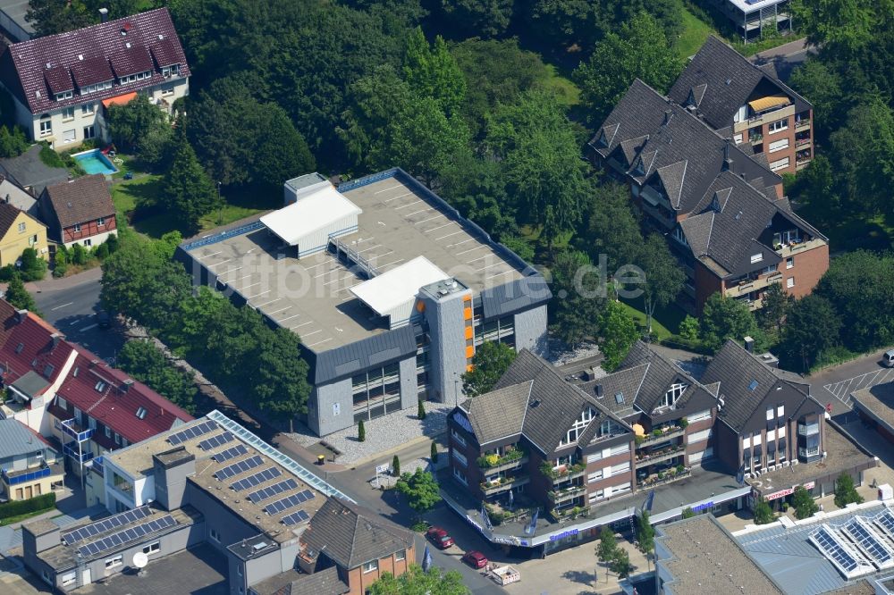 Luftbild Kamen - Parkhaus an der Kämerstraße Ecke Nordenmauer in der Innenstadt von Kamen im Bundesland Nordrhein-Westfalen