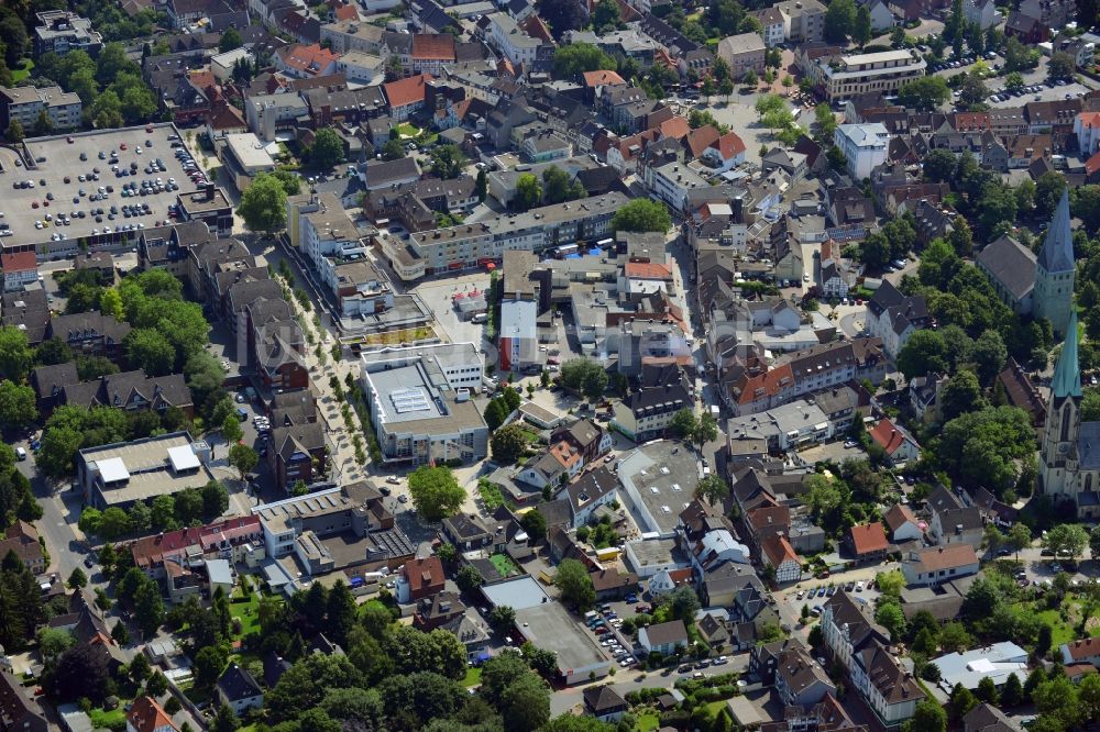 Kamen aus der Vogelperspektive: Parkhaus an der Kämerstraße Ecke Nordenmauer in der Innenstadt von Kamen im Bundesland Nordrhein-Westfalen