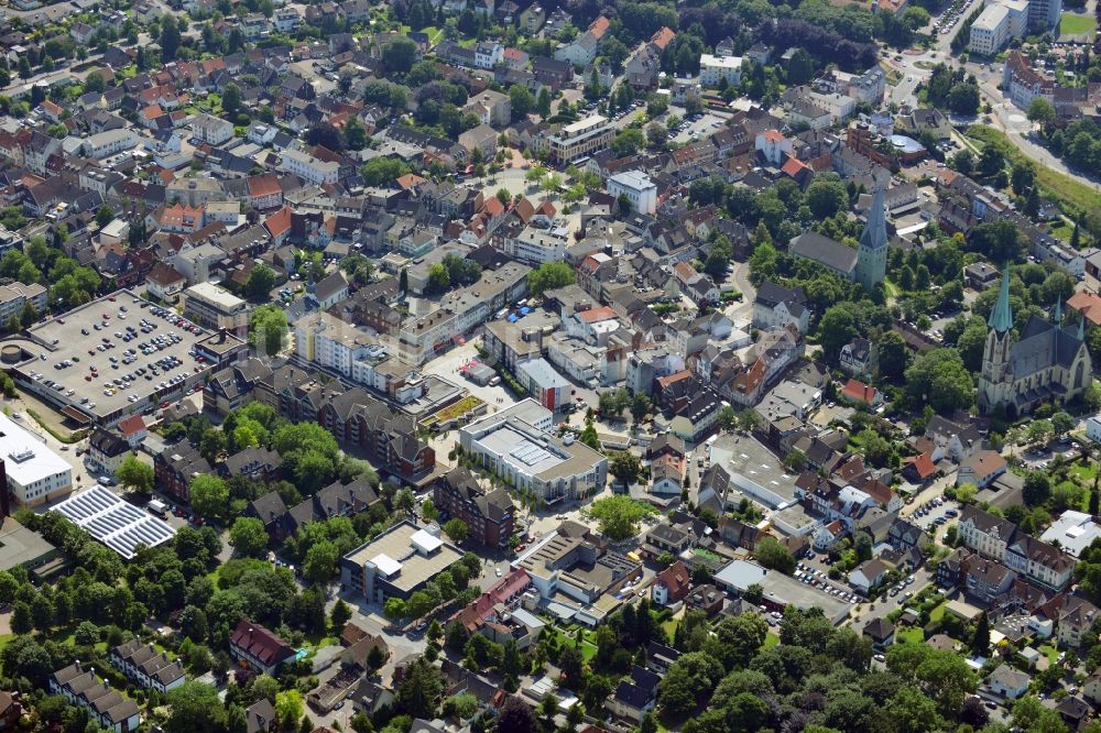 Kamen aus der Vogelperspektive: Parkhaus an der Kämerstraße Ecke Nordenmauer in der Innenstadt von Kamen im Bundesland Nordrhein-Westfalen