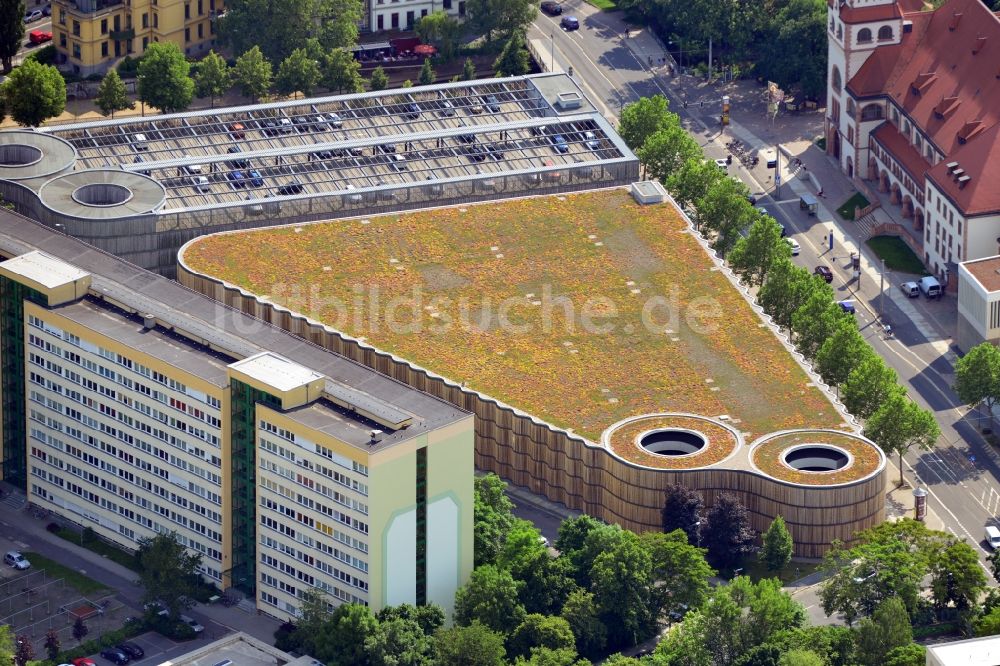 Luftbild Leipzig - Parkhaus des Leipziger Zoos im Bundesland Sachsen