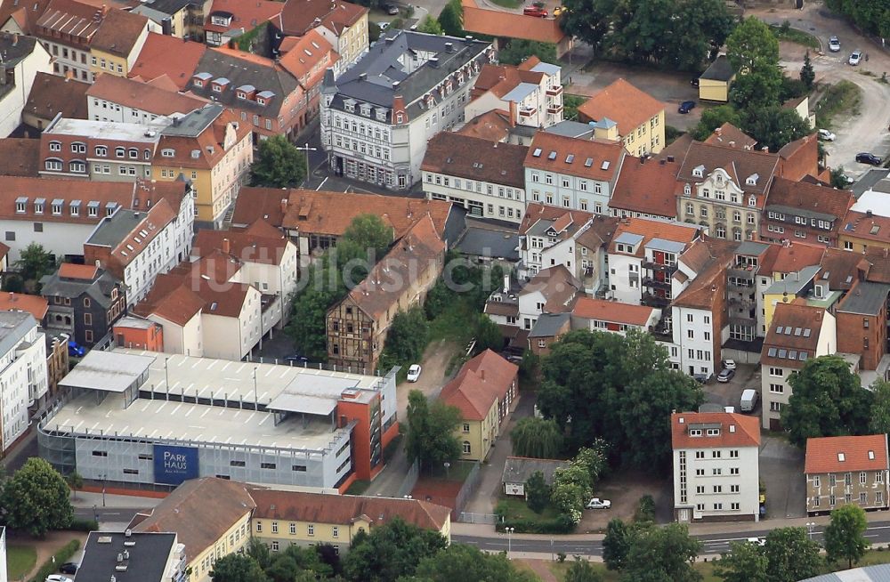 Eisenach aus der Vogelperspektive: Parkhaus - Am Markt - in Eisenach im Bundesland Thüringen