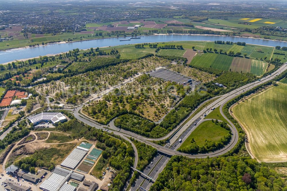 Luftbild Düsseldorf - Parkplatz und Abstellfläche für Automobile in Düsseldorf im Bundesland Nordrhein-Westfalen, Deutschland