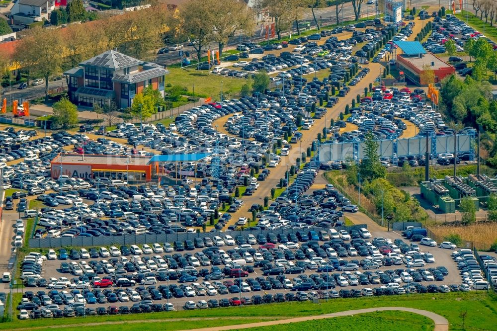 Luftbild Hamm - Parkplatz und Abstellfläche für Automobile im Ortsteil Bockum-Hövel in Hamm im Bundesland Nordrhein-Westfalen