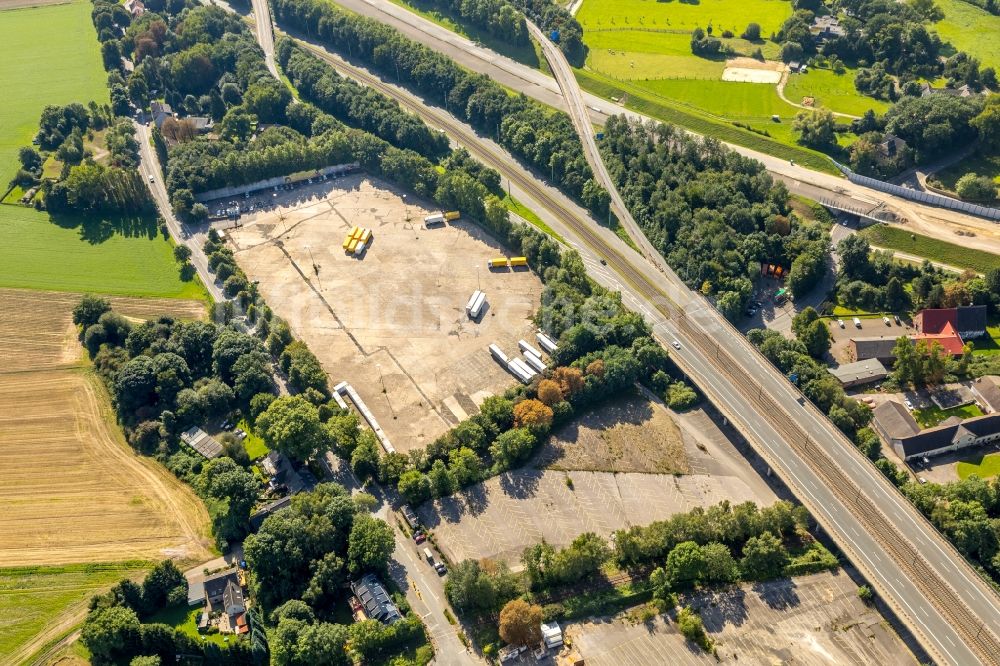 Luftbild Bochum - Parkplatz und Abstellfläche für Automobile an der Wittener Straße in Bochum im Bundesland Nordrhein-Westfalen, Deutschland