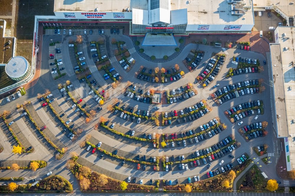 Luftbild Witten - Parkplatz und Abstellfläche am OSTERMANN Einrichtungs-Centrum in Witten im Bundesland Nordrhein-Westfalen