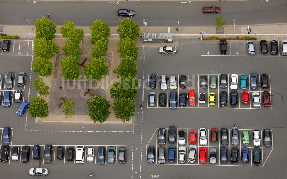 Hamm aus der Vogelperspektive: Parkplatz in der Innenstadt in Hamm im Bundesland Nordrhein-Westfalen