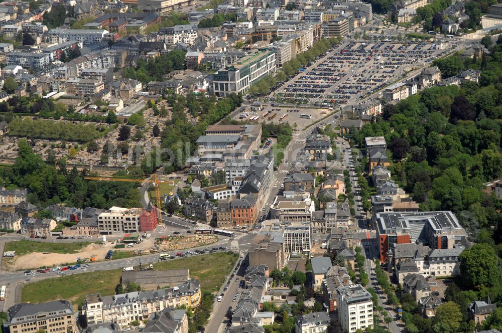 Luxemburg aus der Vogelperspektive: Parkplatz Luxemburg