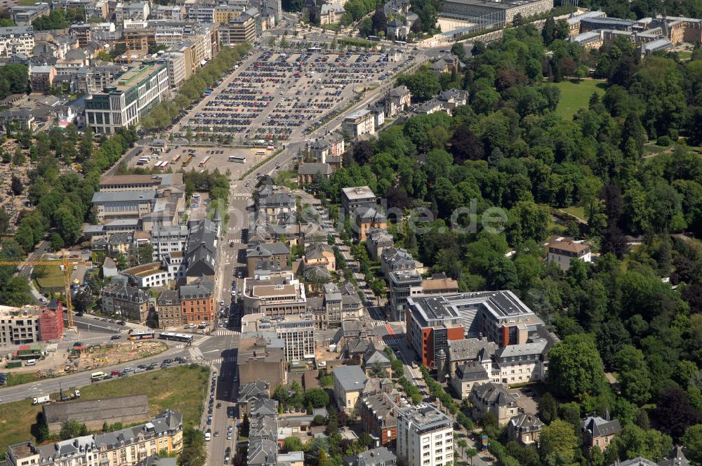 Luftaufnahme Luxemburg - Parkplatz Luxemburg