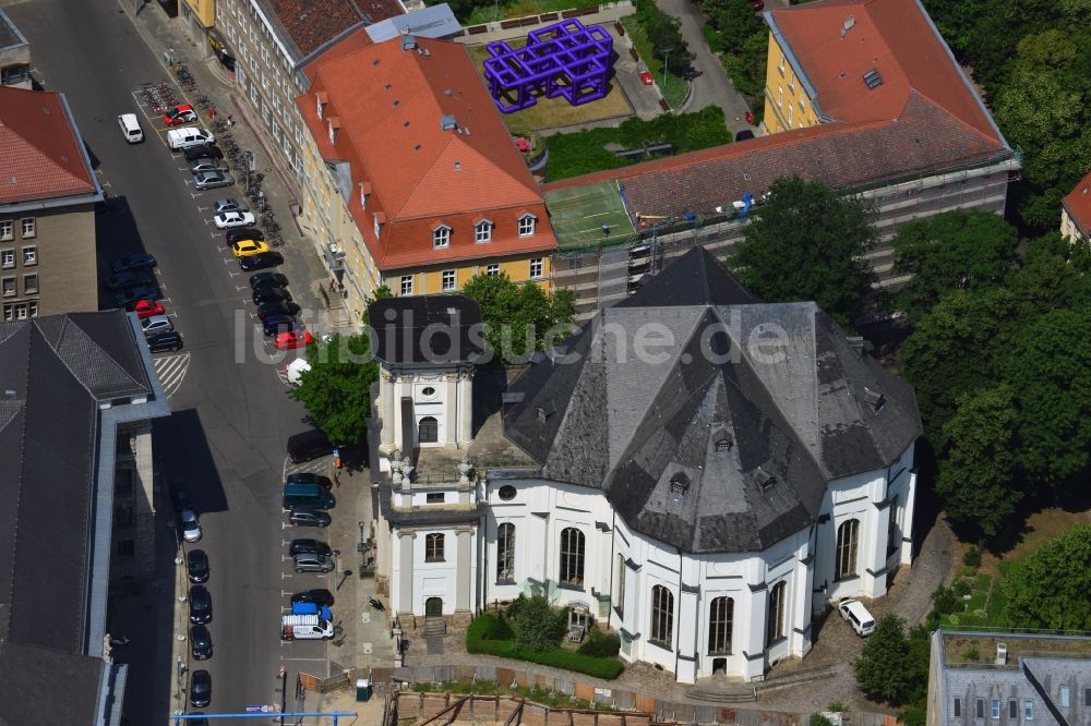 Berlin Mitte von oben - Parochialkirche an der Klosterstraße Ecke Parochialstraße in Berlin-Mitte