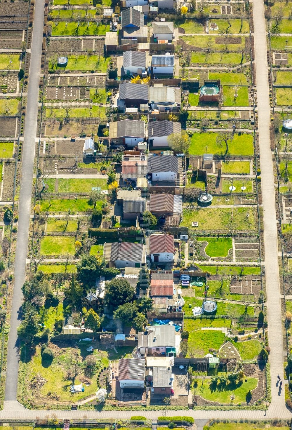 Luftbild Dortmund - Parzellen einer Kleingartenanlage Garten Verein Nord Ost e.V. an der Hannöversche Straße in Dortmund im Bundesland Nordrhein-Westfalen