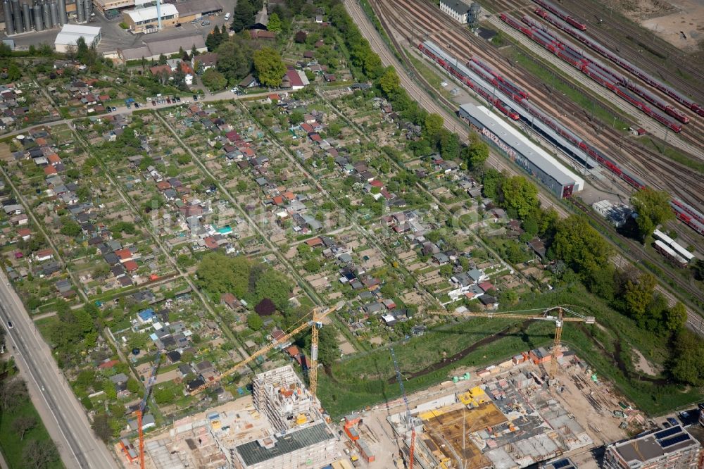 Luftbild Freiburg im Breisgau - Parzellen einer Kleingartenanlage der Gartenfreunde Süd in Freiburg im Breisgau im Bundesland Baden-Württemberg