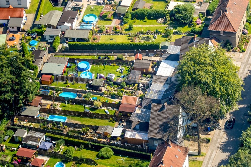 Luftbild Gladbeck - Parzellen einer Kleingartenanlage in Gladbeck im Bundesland Nordrhein-Westfalen