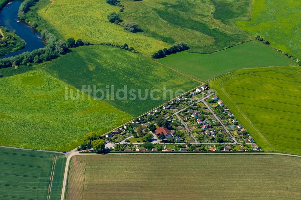 Lünen von oben - Parzellen einer Kleingartenanlage am Kapellenweg in Lünen im Bundesland Nordrhein-Westfalen