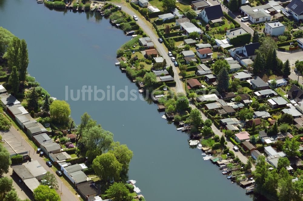 Luftbild Magdeburg - Parzellen einer Kleingartenanlage in Magdeburg im Bundesland Sachsen-Anhalt