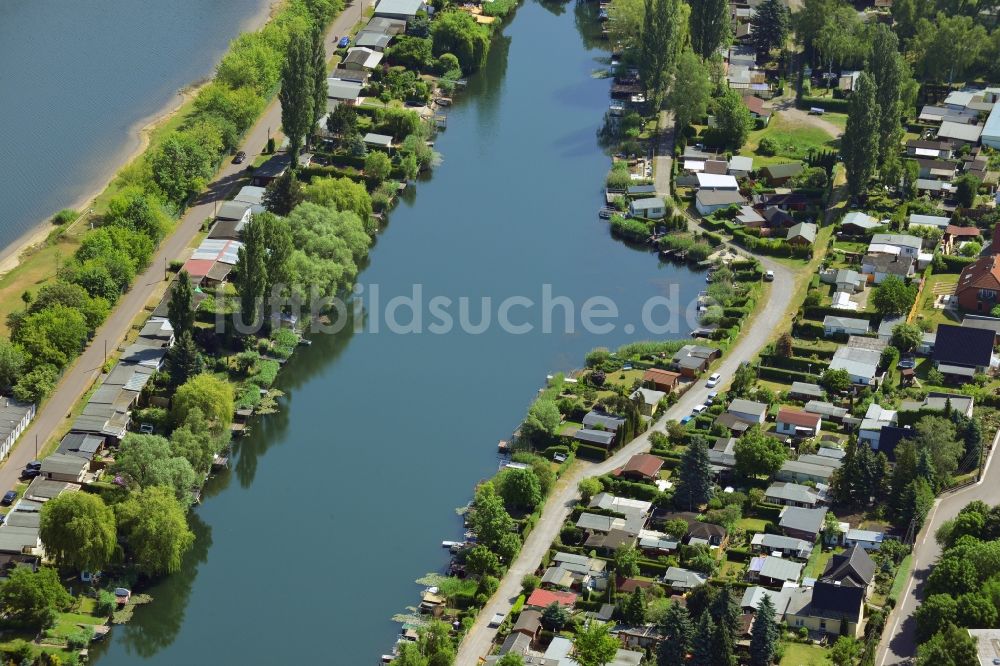 Luftaufnahme Magdeburg - Parzellen einer Kleingartenanlage in Magdeburg im Bundesland Sachsen-Anhalt