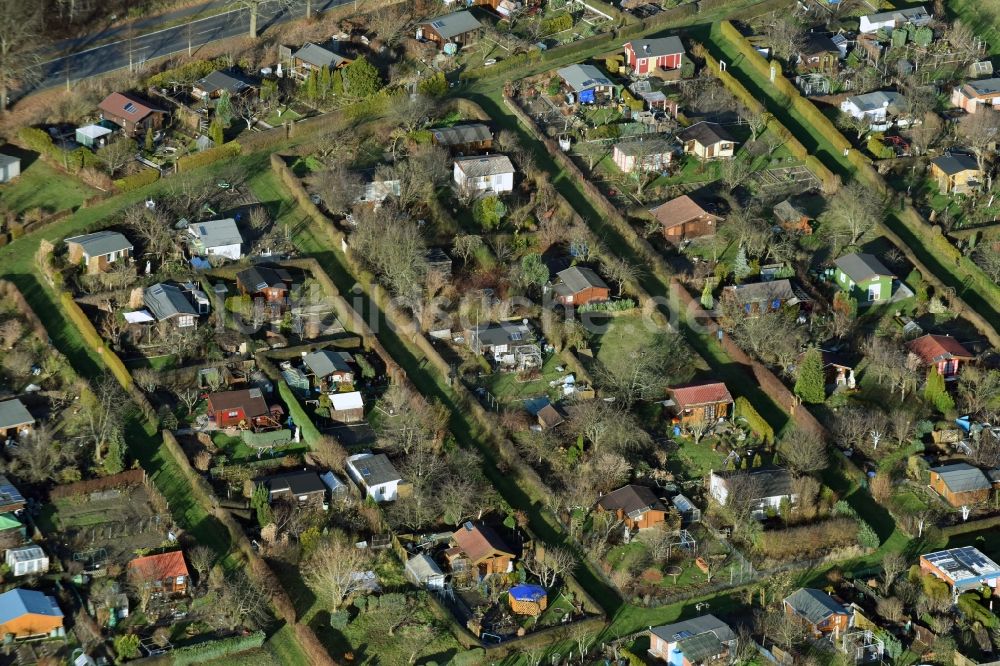 Luftaufnahme Mühlenbeck - Parzellen einer Kleingartenanlage in Mühlenbeck im Bundesland Brandenburg