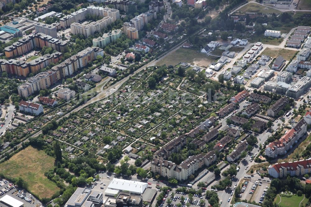 Luftaufnahme Nürnberg - Parzellen einer Kleingartenanlage in Nürnberg im Bundesland Bayern