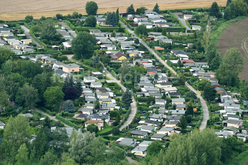 Luftbild Magdeburg - Parzellen einer Kleingartenanlage im Ortsteil Neustädter See in Magdeburg im Bundesland Sachsen-Anhalt, Deutschland