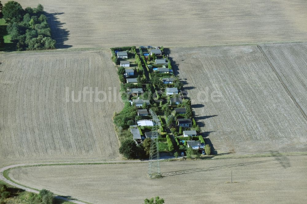 Luftbild Wolmirstedt - Parzellen einer Kleingartenanlage in Wolmirstedt im Bundesland Sachsen-Anhalt