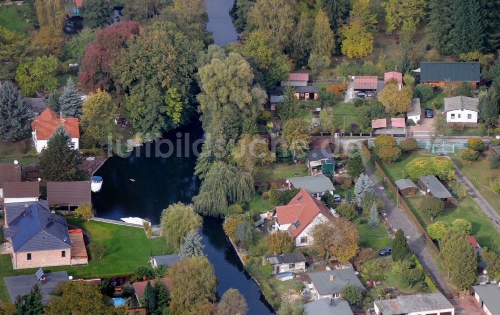 Luftaufnahme Ketzin - Parzellen Siedlung Brückenkopf in Ketzin im Bundesland Brandenburg