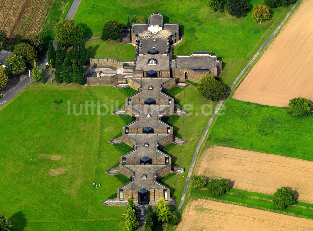 Vallendar aus der Vogelperspektive: Pater-Kentenich-Haus auf Berg Schönstatt in Vallendar im Bundesland Rheinland-Pfalz