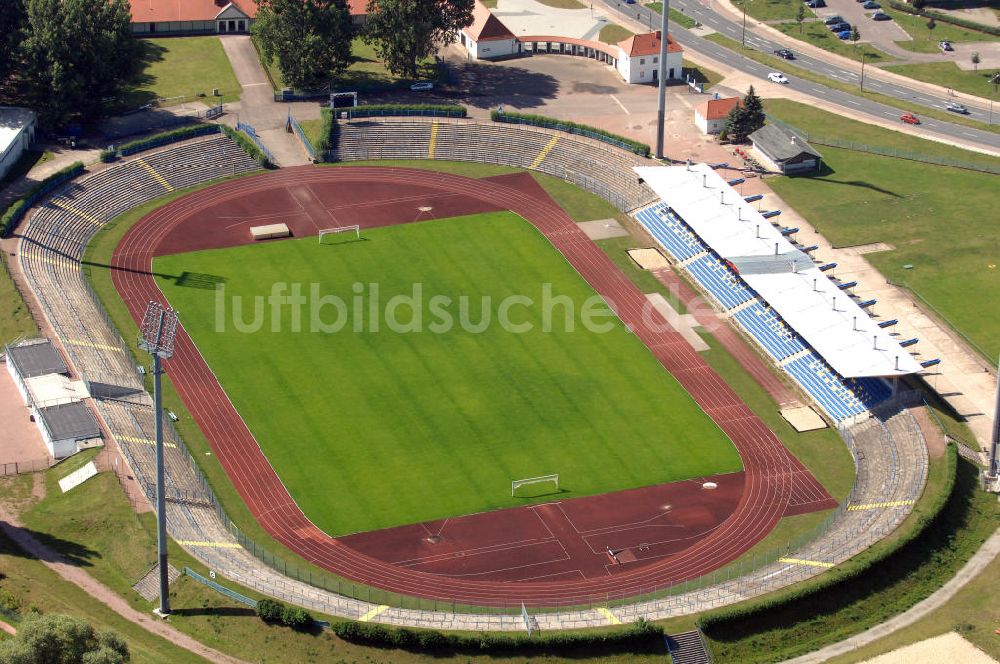 Dessau-Roßlau aus der Vogelperspektive: Paul-Greifzu-Stadion Dessau