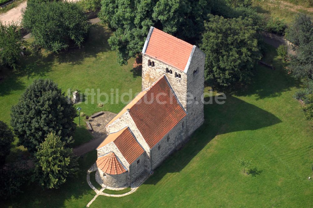 Seehausen (Börde) von oben - Paulskirche Seehausen/Börde