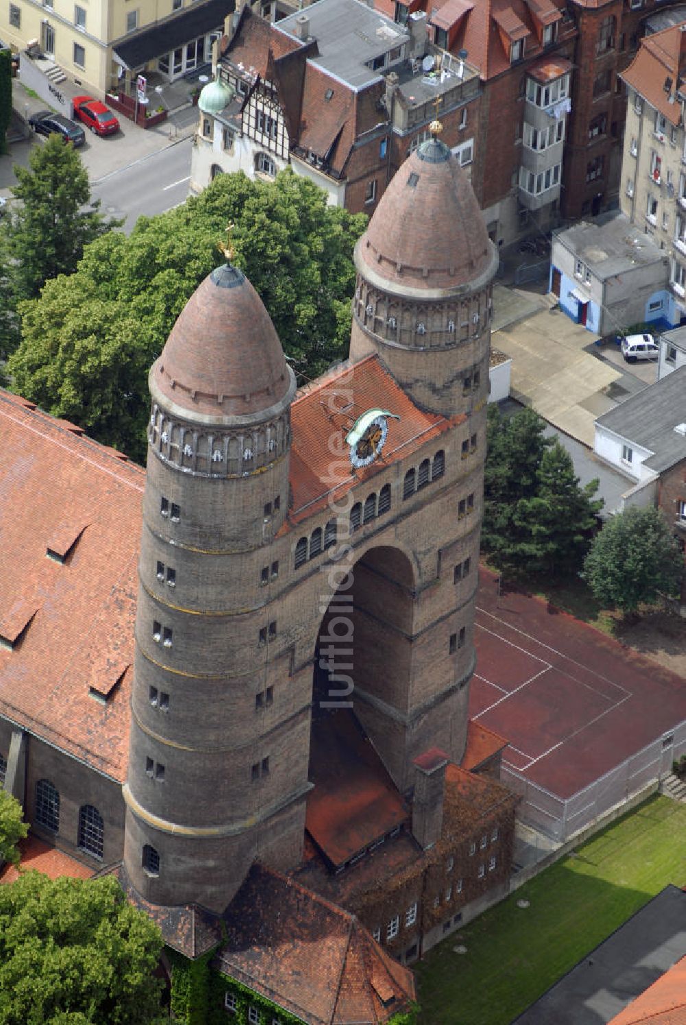 Luftbild Ulm - Pauluskirche in Ulm