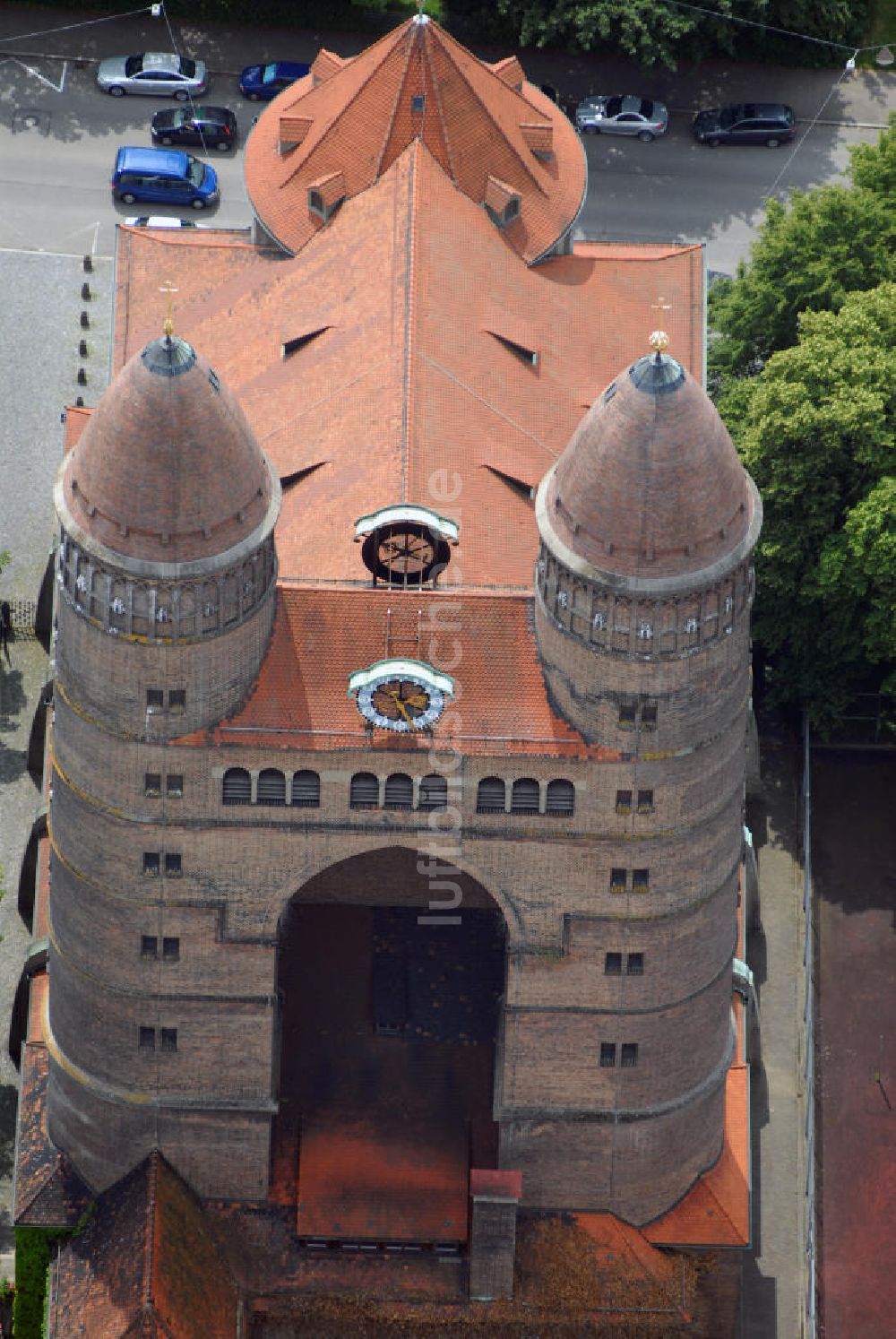 Ulm aus der Vogelperspektive: Pauluskirche in Ulm