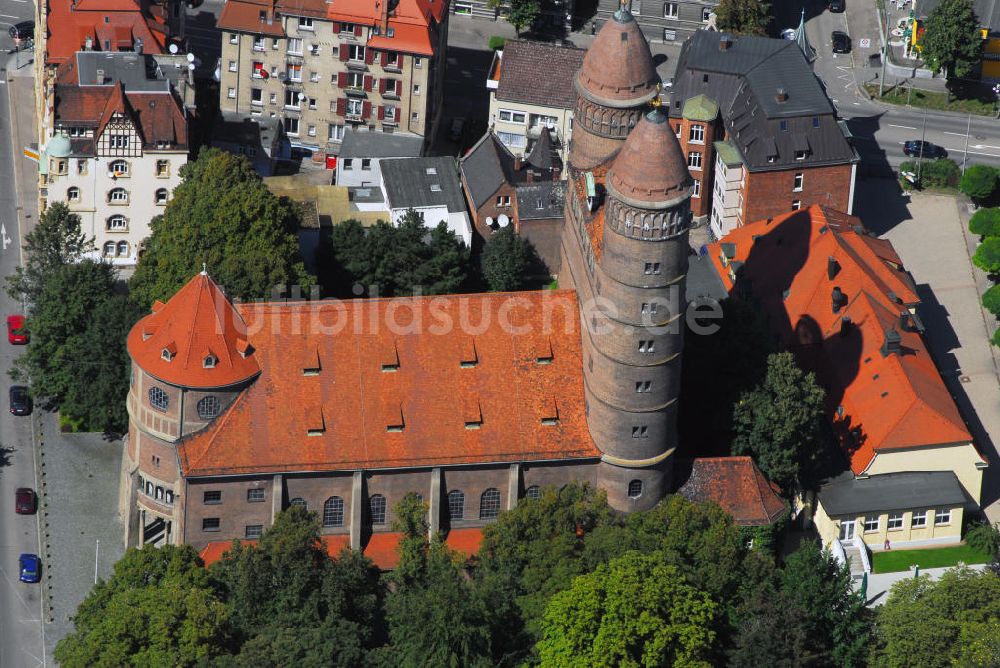 Ulm von oben - Pauluskirche in Ulm