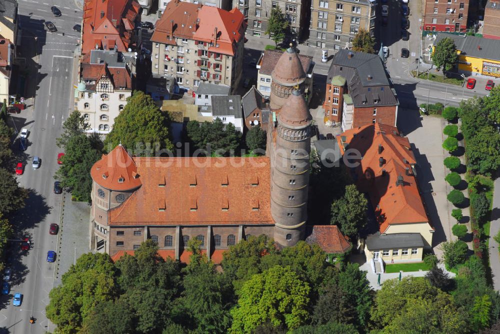 Ulm aus der Vogelperspektive: Pauluskirche in Ulm