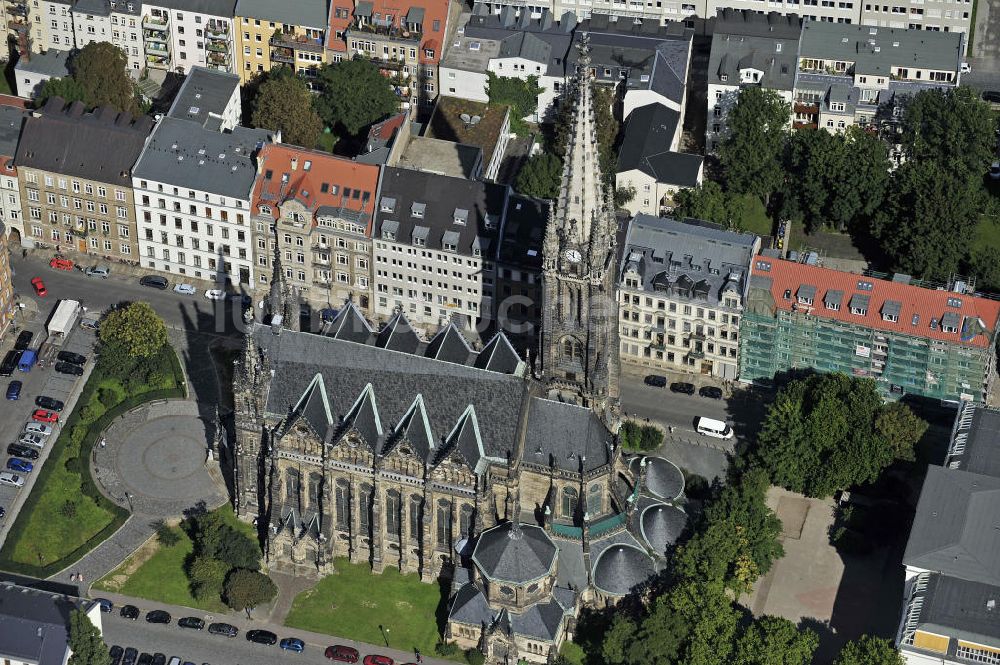 Leipzig aus der Vogelperspektive: Peterskirche Leipzig