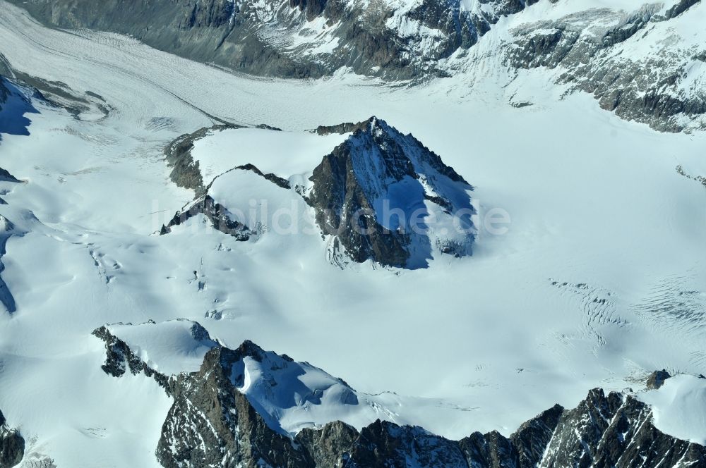 Arolla aus der Vogelperspektive: Petit Mont Collon bei Arolla im Kanton Wallis in der Schweiz