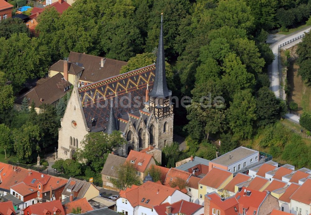 Mühlhausen aus der Vogelperspektive: Petrikirche in Mühlhausen in Thüringen