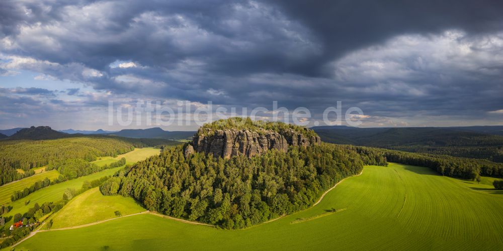 Luftaufnahme Königstein - Pfaffenstein in Pfaffendorf im Bundesland Sachsen, Deutschland