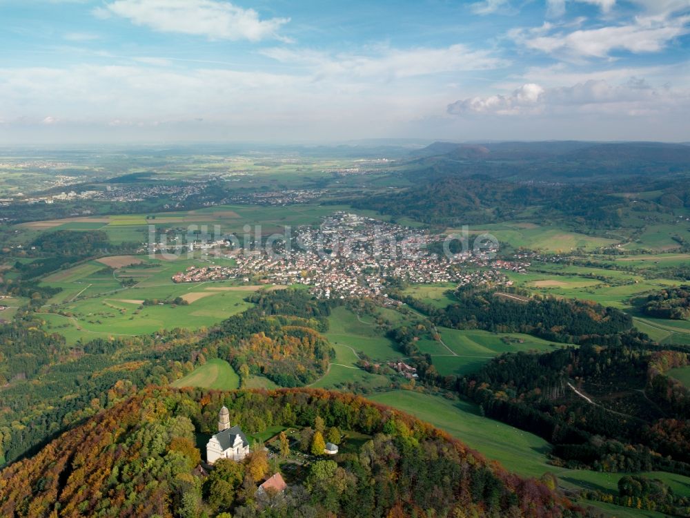 Schwäbisch Gmünd von oben - Pfarrkirche St. Maria bei Schwäbisch Gmünd im Bundesland Baden-Württemberg