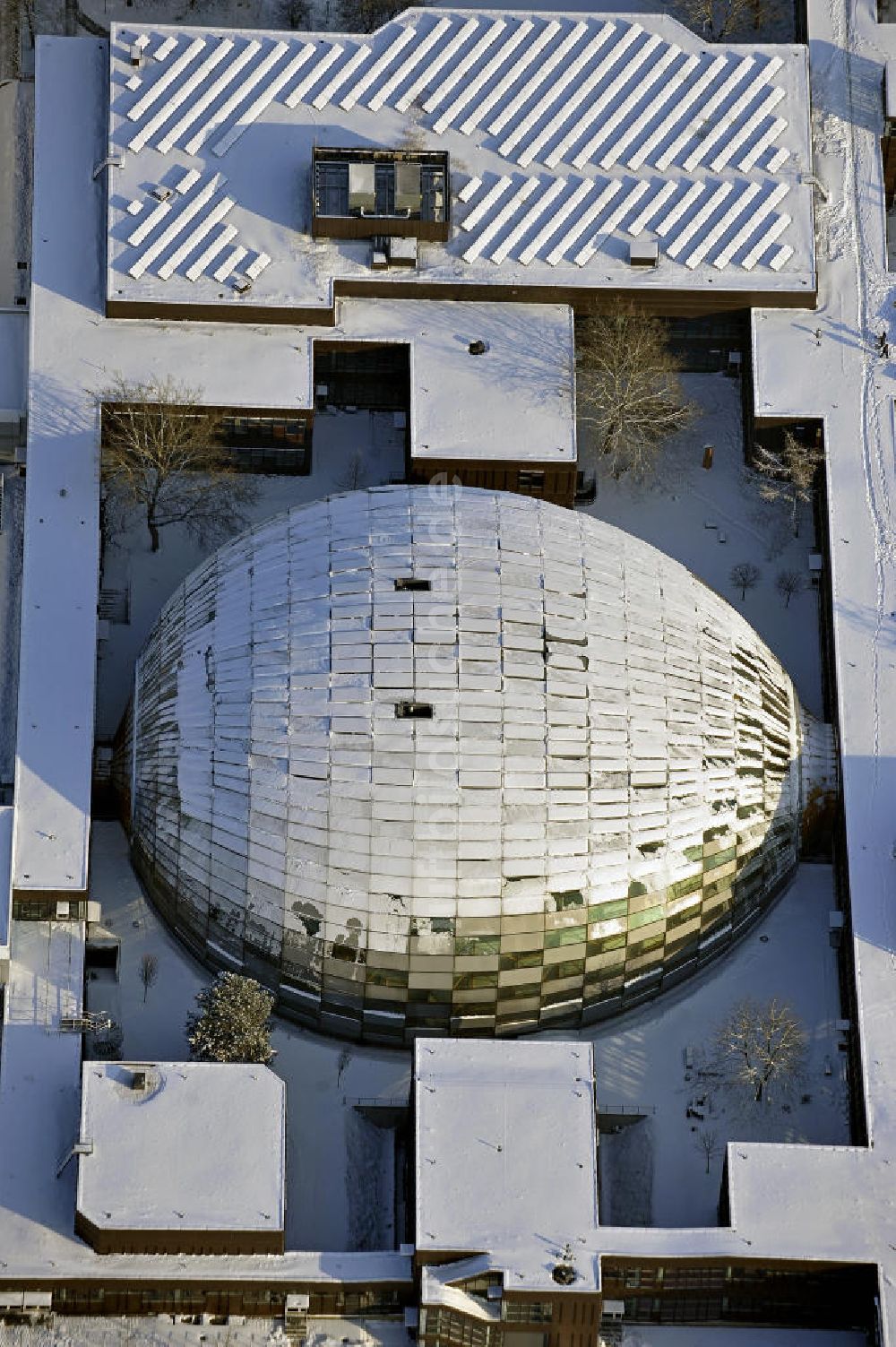 Luftbild Berlin - Philologische Bibliothek in Berlin-Dahlem im Winter