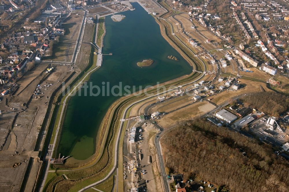 Luftbild Dortmund - Phoenix-See im Stadtteil Hörde auf dem ehemaligen Gelände der Hermannshütte in Dortmund im Bundesland Nordrhein-Westfalen