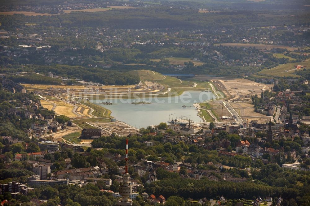 Dortmund Hörde von oben - Phoenix-See im Stadtteil Hörde auf dem ehemaligen Gelände der Hermannshütte in Dortmund im Bundesland Nordrhein-Westfalen