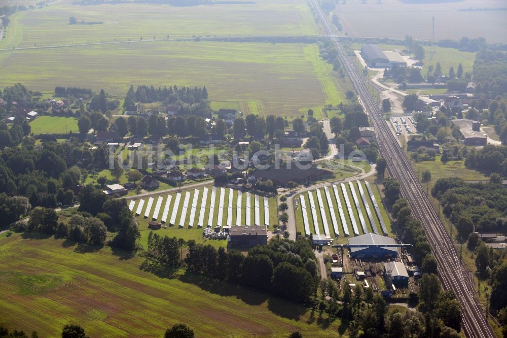 Luftaufnahme Brahlstorf - Photovoltaik- Solarkraftwerk in Brahlstorf im Bundesland Mecklenburg-Vorpommern