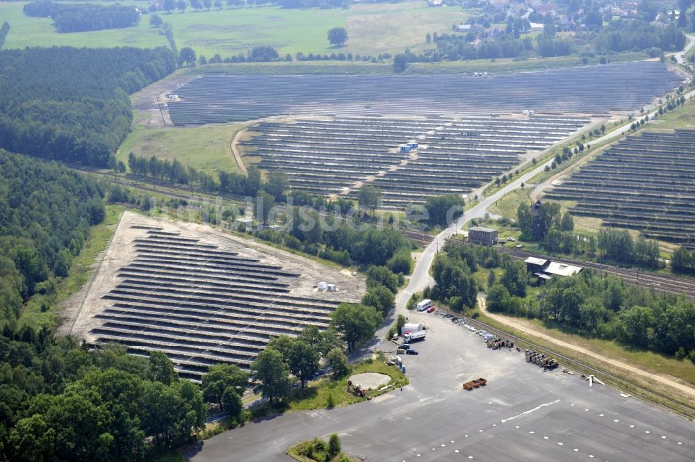 Luftbild Horka - Photovoltaikanlage / Solarkraftwerk in Horka im Bundesland Sachsen